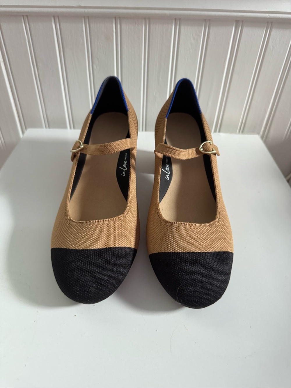 Rothy’s Women's Two-Tone Mary Jane Block Heel Shoes - Brown & Black Size 9 - Picture 2 of 7